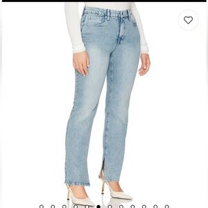 Good American Light Blue Straight Leg Jeans